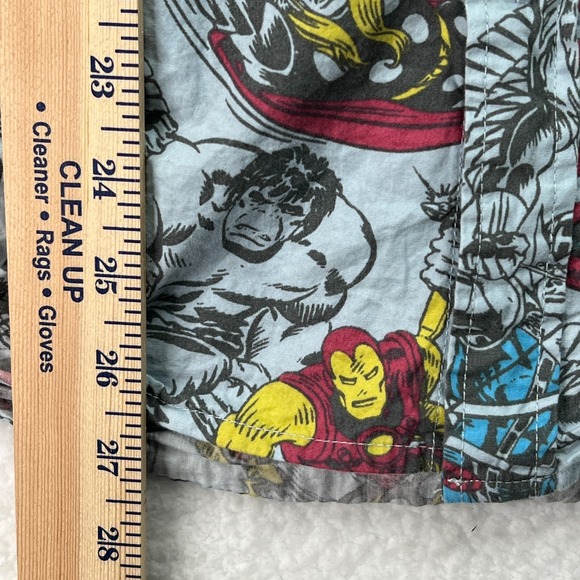 Marvel Comics Vintage Mens Medium Button front shirt Avengers Hulk Iron man - Picture 6 of 8